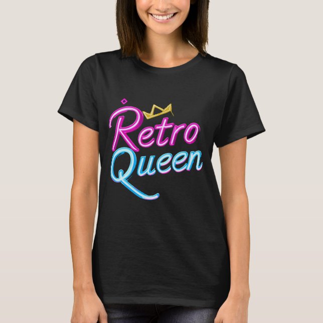 "Retro Queen" Vintag T-Shirt (Vorderseite)