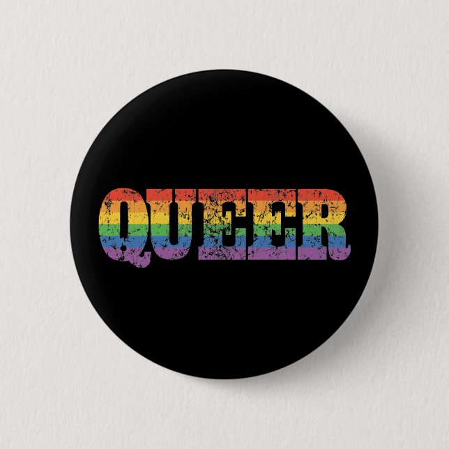Retro Queer Button (Vorderseite)