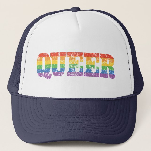 Retro Queer Truckerkappe (Vorderseite)