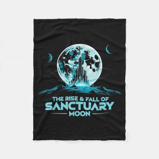 Retro Quote The Rise And Fall Of Sanctuary Moon Cl Fleecedecke (Vorderseite)