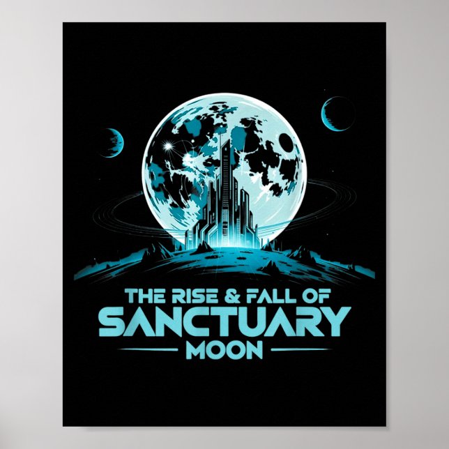 Retro Quote The Rise And Fall Of Sanctuary Moon Cl Poster (Vorne)