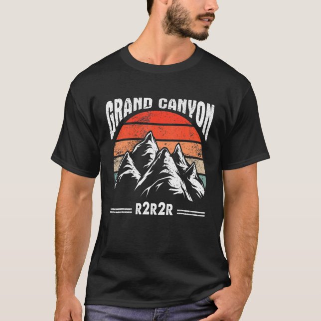 Retro R2R Rim2Rim Grand Canyon National Park Vinta T-Shirt (Vorderseite)
