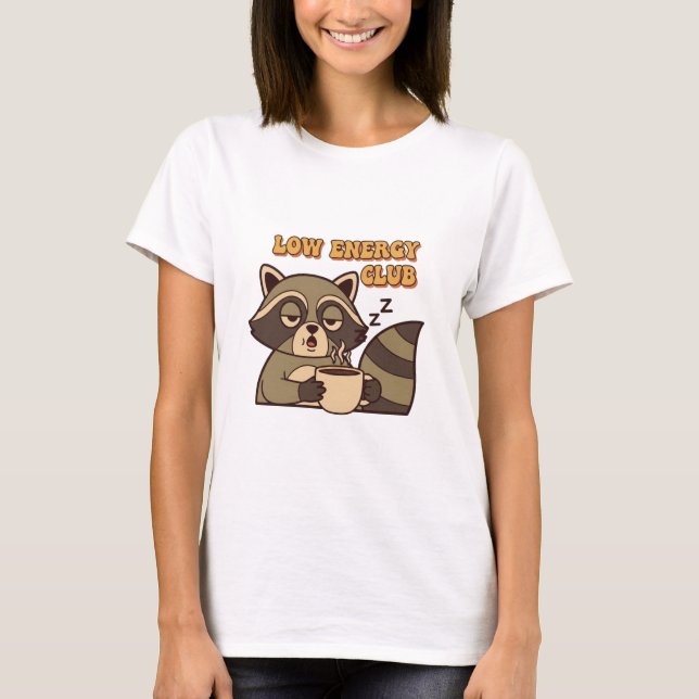 Retro Raccoon Low Energy Club Women’s T-Shirt (Vorderseite)