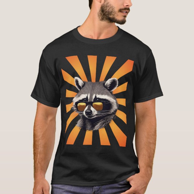 Retro Raccoon T-Shirt (Vorderseite)