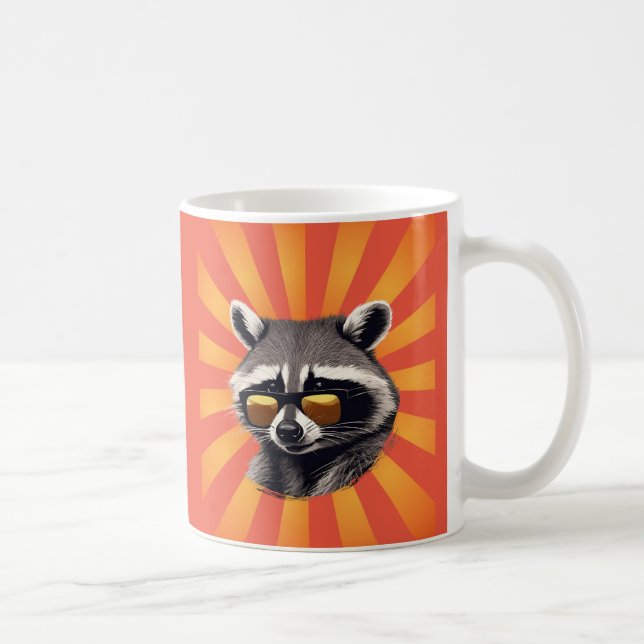 Retro Raccoon Tasse (Rechts)