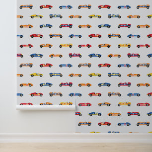 Retro Race Car Peel & Stick Tapete