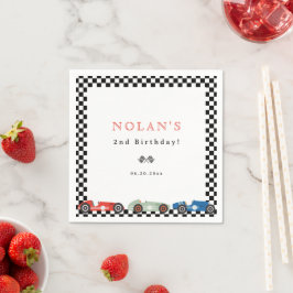 Retro Race Car Thema Geburtstag Serviette