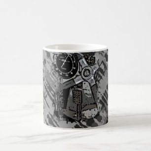 Retro Racing - grauer Spritzer Tasse