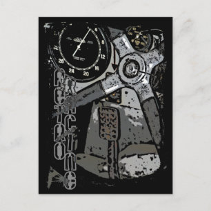 Retro Racing Oldtimer Details Grafikdesign Postkarte