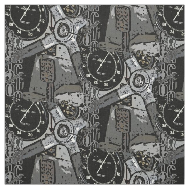 Retro Racing Oldtimer Details Grafikdesign Stoff (Muster)