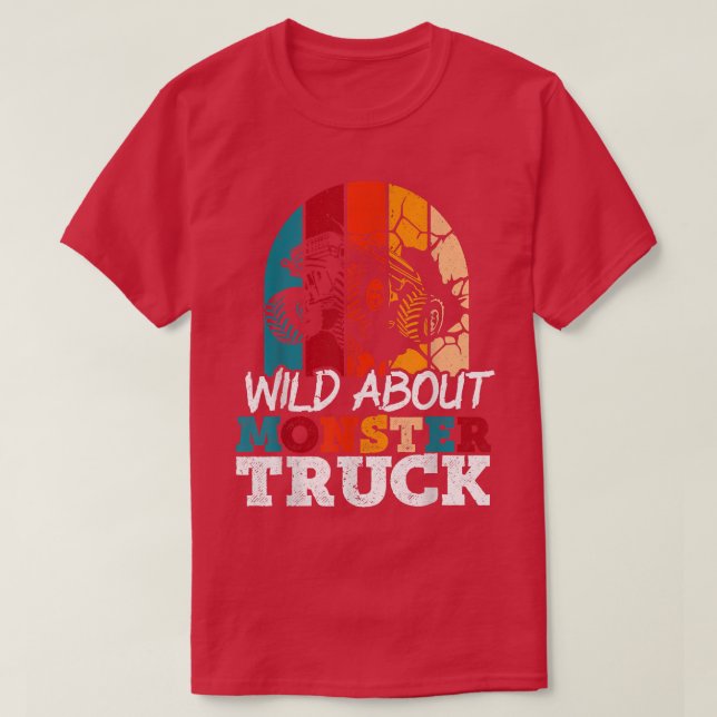 Retro Racing Race Vintag Monster Truck T-Shirt (Design vorne)
