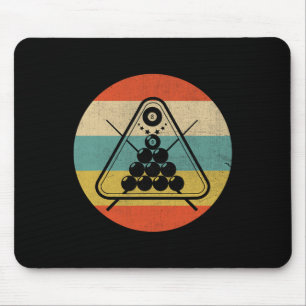 Retro Rack Pool Billiard Player Billiard Kartenspi Mousepad