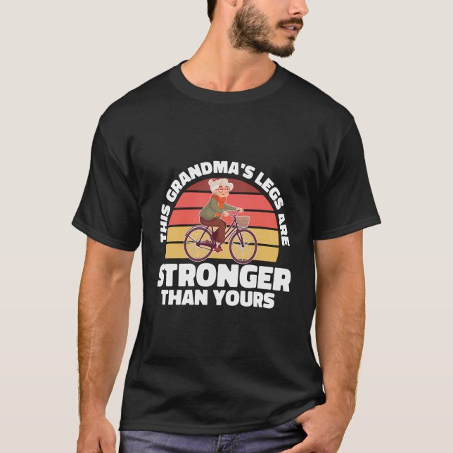 Retro-Radfahrer Großmutter - Vintages Fahrrad T-Shirt (Vorderseite)