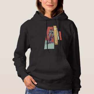 Retro-Radfahrer im Vintage-Stil Hoodie