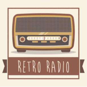 Retro-Radio Aufkleber