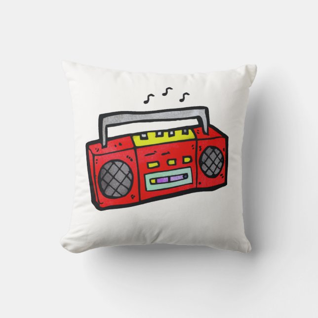 Retro Radio Boombox Kissen (Vorderseite)