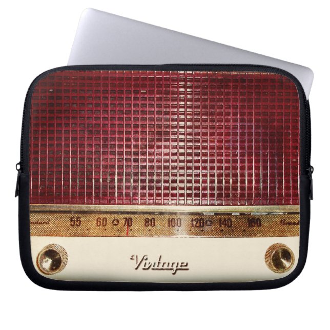 Retro Radio Laptopschutzhülle (Vorderseite)