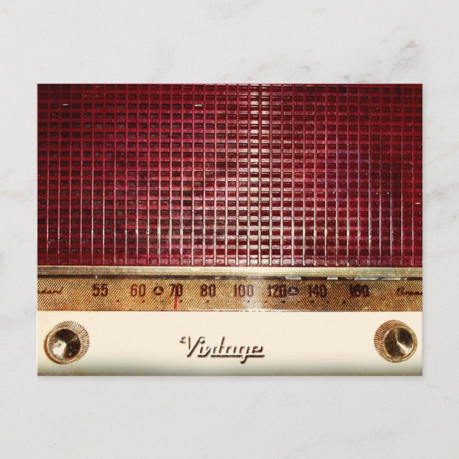Retro-Radio Postkarte (Vorderseite)