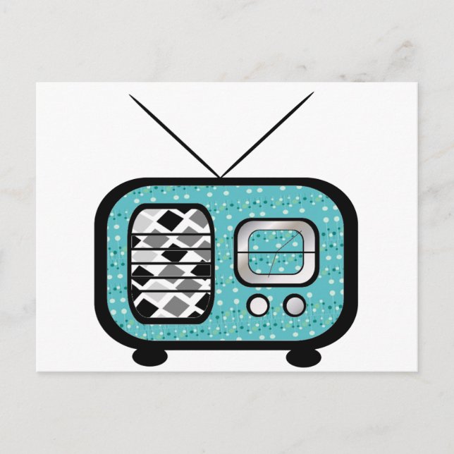 Retro-Radio Postkarte (Vorderseite)