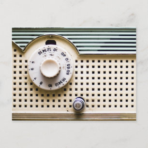 Retro Radio Postkarte