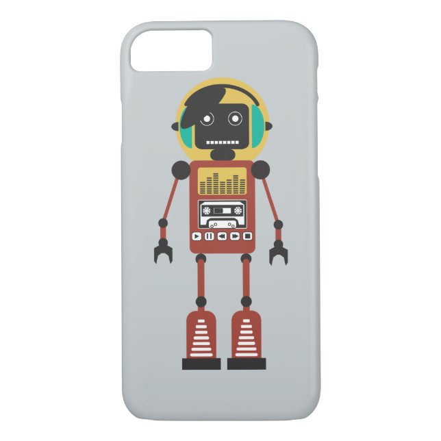 Retro Radio Robot Case-Mate iPhone Hülle (Rückseite)