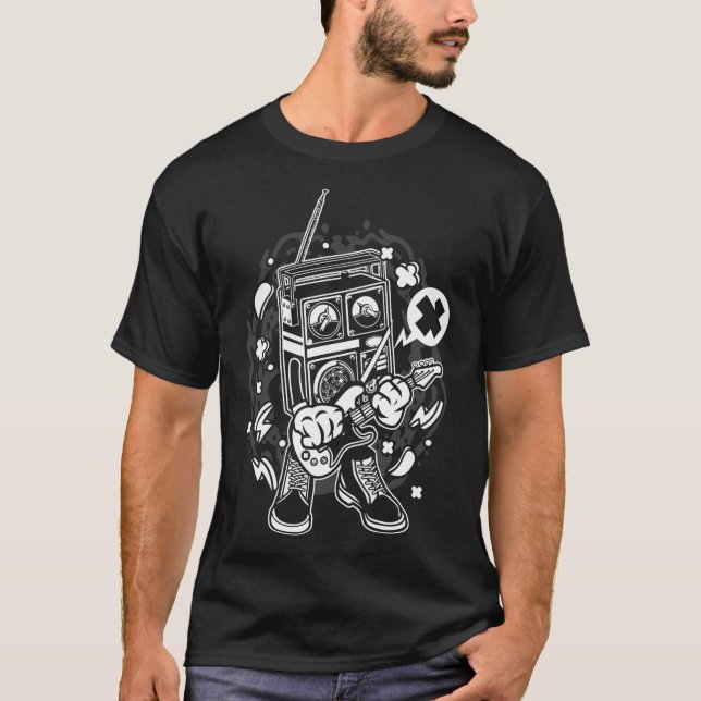 Retro-Radio-Rocker T-Shirt (Vorderseite)