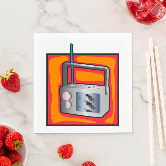 Retro-Radio Serviette (Von Creator hochgeladen)