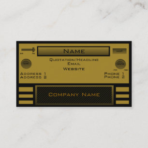 Retro RadioVisitenkarte, Gold Visitenkarte