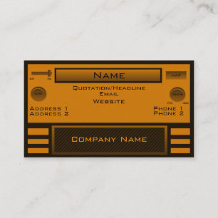 Retro RadioVisitenkarte, orange Visitenkarte