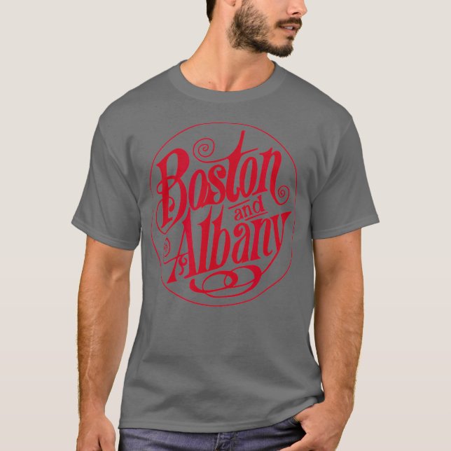 Retro Railroad Boston and Albany Railway T-Shirt (Vorderseite)