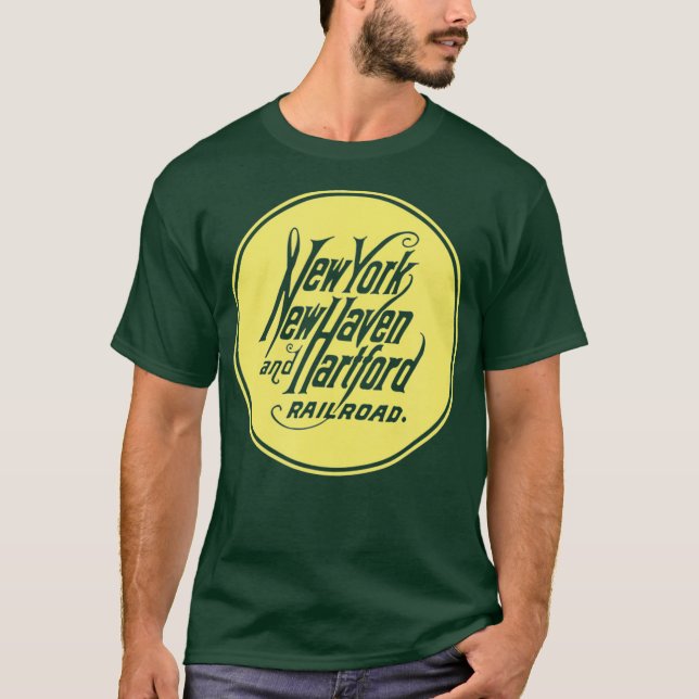 Retro Railway New York New York Haven und Hartford T-Shirt (Vorderseite)