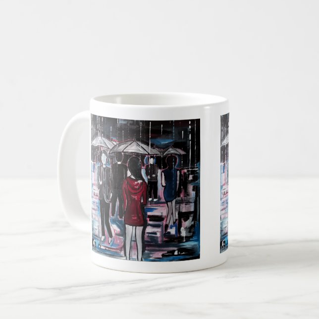 Retro Rain Painting by Alfred Fox  Kaffeetasse (Vorderseite Links)