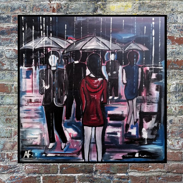 Retro Rain Painting by Alfred Fox Leinwanddruck (Von Creator hochgeladen)