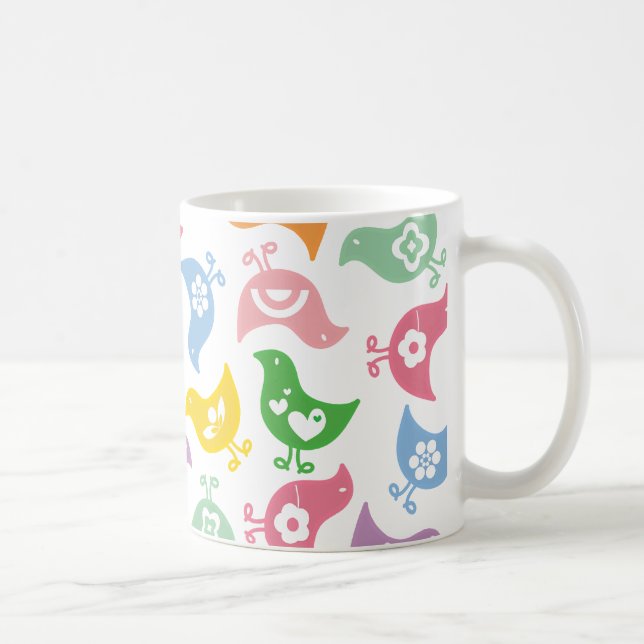 Retro Rainbow Chicks Eigene Geschenkidee Tasse (Rechts)