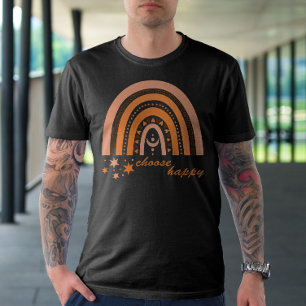 Retro Rainbow Choose Happy T - Shirt