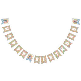 Retro Rainbow & Daisis Geburtstagsbanner Wimpelkette