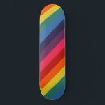 Retro Rainbow Diagonal Strip Vintag Skateboard<br><div class="desc">Vintag inspiriert Regenbogenstreifen</div>