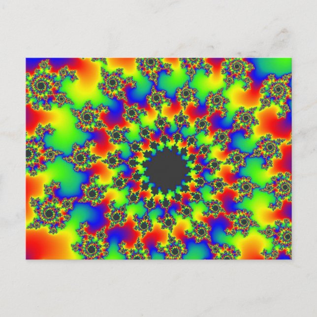 Retro Rainbow Eye Postkarte (Vorderseite)