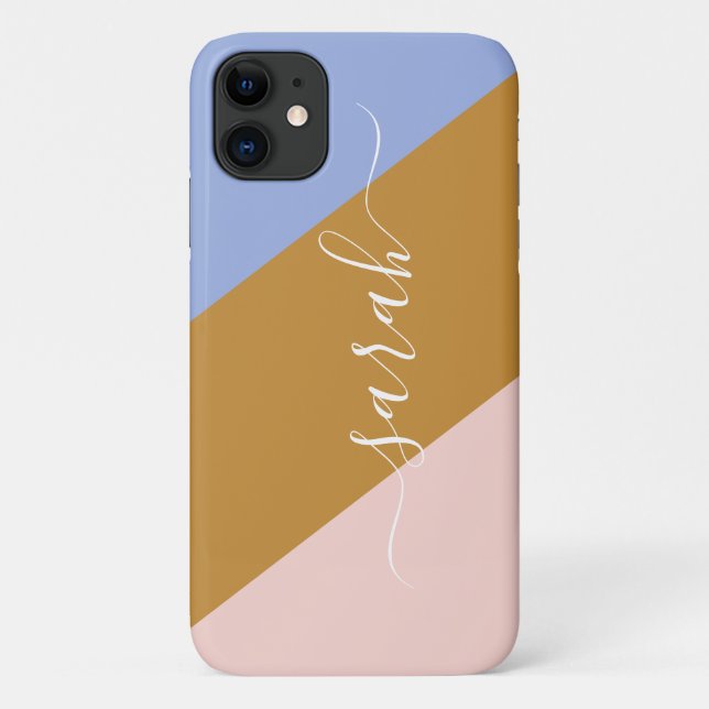 Retro Rainbow Graphic Personalisiert name Case-Mate iPhone Hülle (Rückseite)