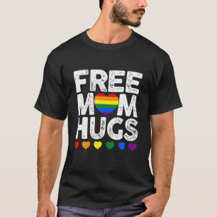 Retro Rainbow Herzfreie Mama Gay LGBT Pride T-Shirt
