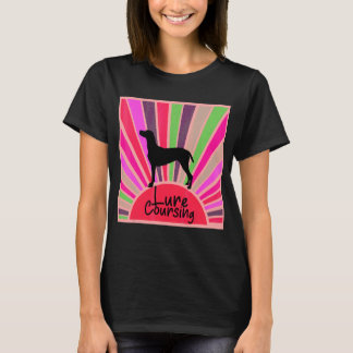 Retro Rainbow Lure Coursing Dog Design T-Shirt