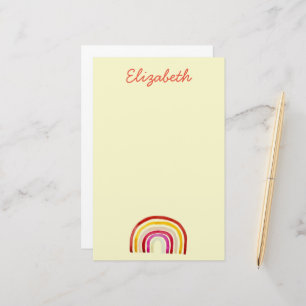 Retro Rainbow niedliche Wasserfarbe Briefpapier