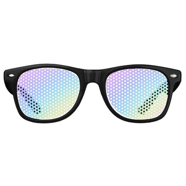 Retro Rainbow Ombre Gradient Blur Abstract Design Partybrille (Vorderseite)