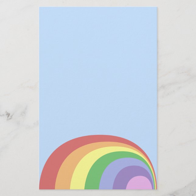 Retro Rainbow Stationery Briefpapier (Vorderseite)