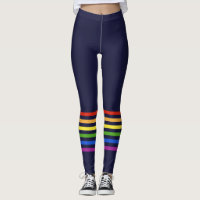 Retro Rainbow Stripes Navy Mit Monogramm Herz
