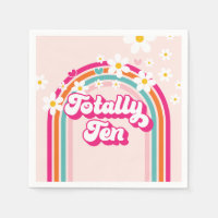 Retro Rainbow Totally 10. Geburtstag