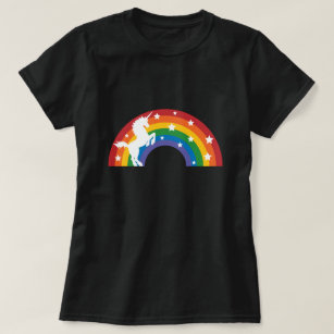 Retro Rainbow Unicorn T - Shirt