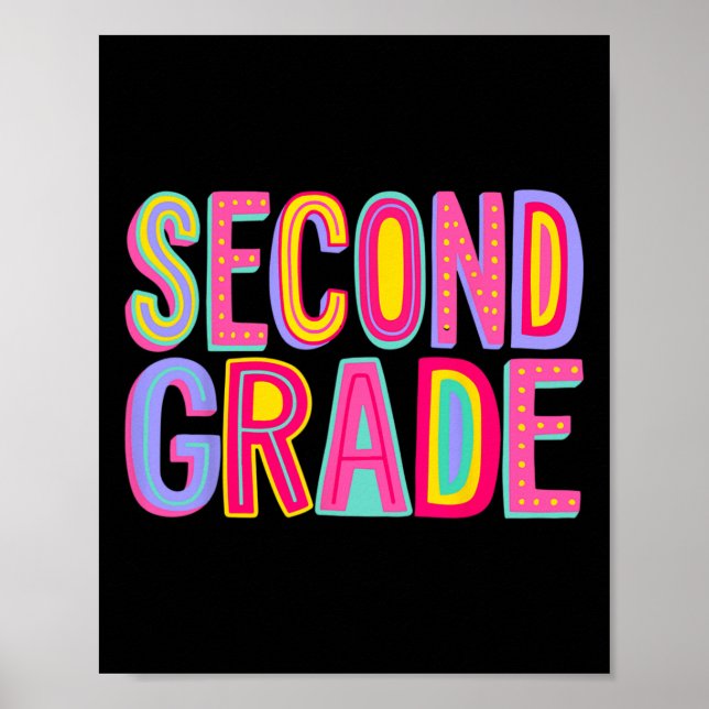 Retro Rainbow Vibes Ck bis Schule 2 Poster (Vorne)