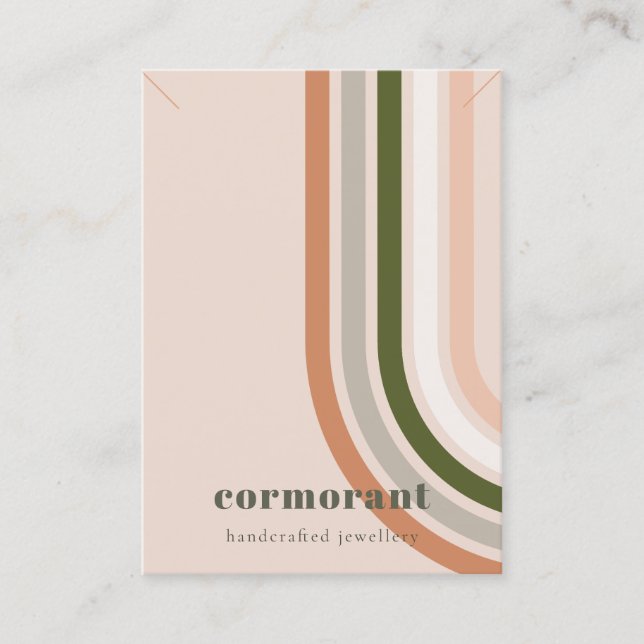 Retro Rainbow Wüste Bracelet Necklace Display Visitenkarte (Vorderseite)