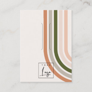 Retro Rainbow Wüstenlogos Logo-Haarclip-Display Visitenkarte